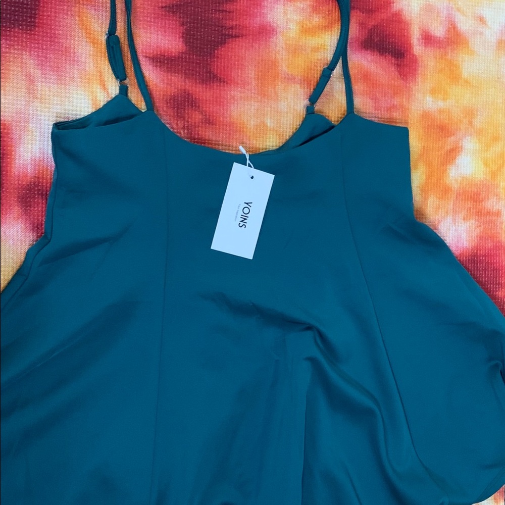 Green Yonis women’s suspender flared skater skirt